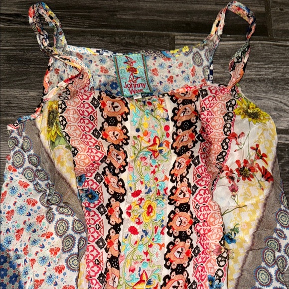Johnny Was Multicolor Patchwork Maxi Dress embroidered small - Picture 2 of 8